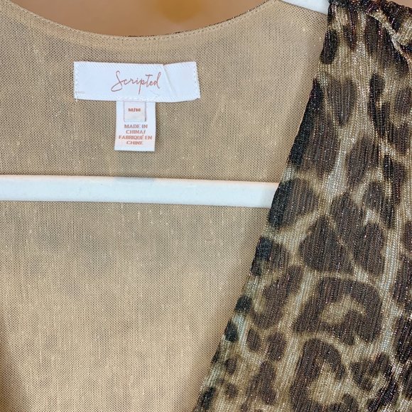 Scripted Cheetah Sparkly Body Suit - Picture 6 of 8